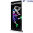 Illumistand™ Double-Sided Light-Up Retractable Banner Stand · 31″ wide