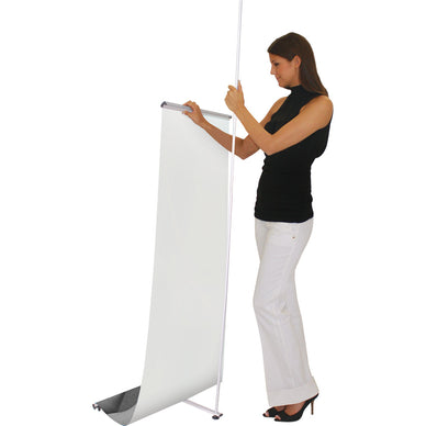 Lightning™ Tension Banner Stand · 31″w × 77″h