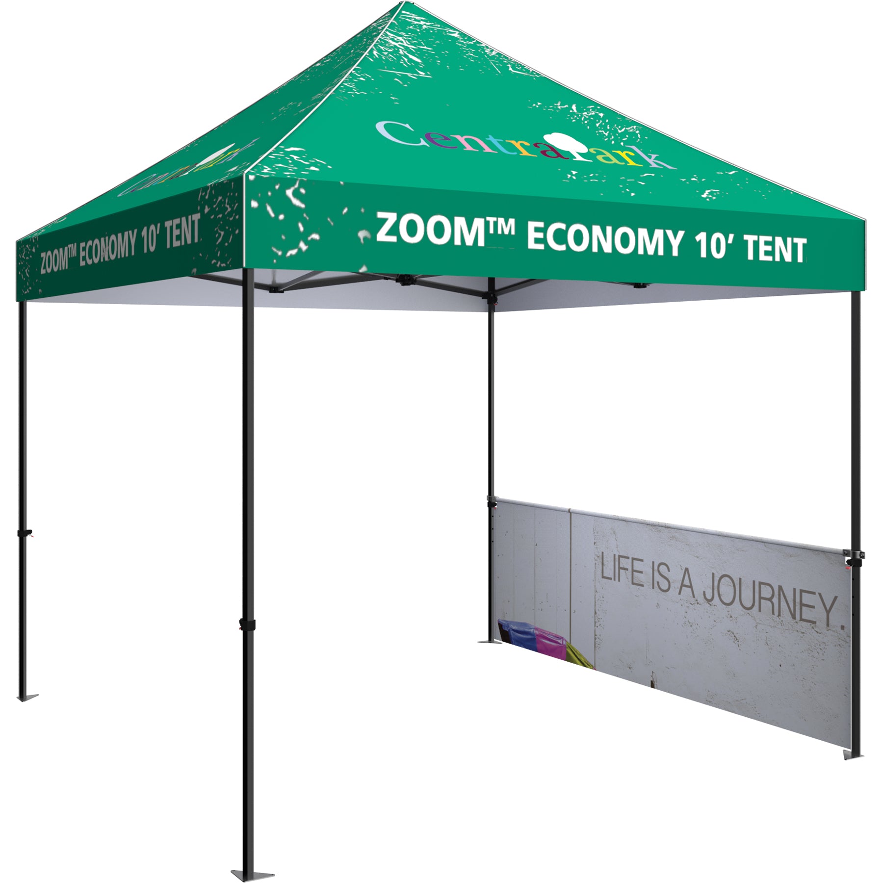 Zoomโข Tent Add-On ยท 10' Half Wall โ Epic Displays