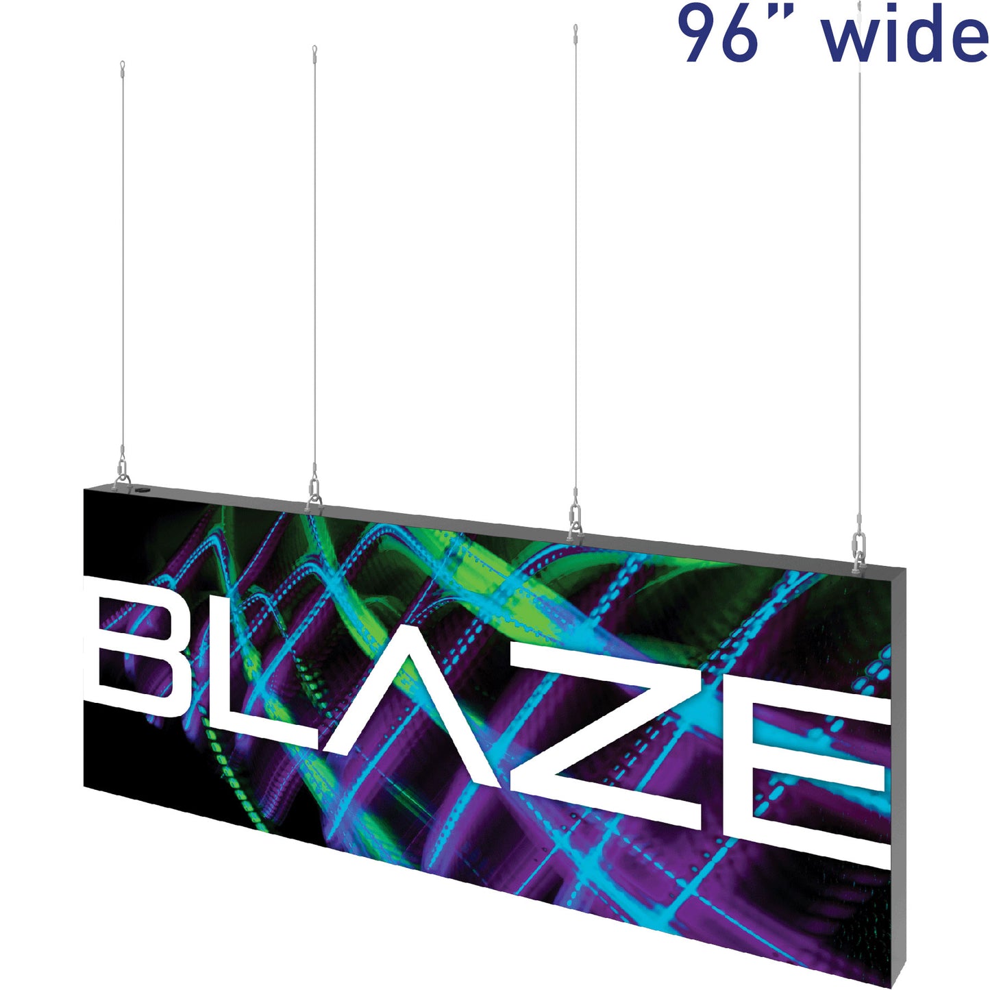 Blaze™ Hanging Light Box · 8' × 3'