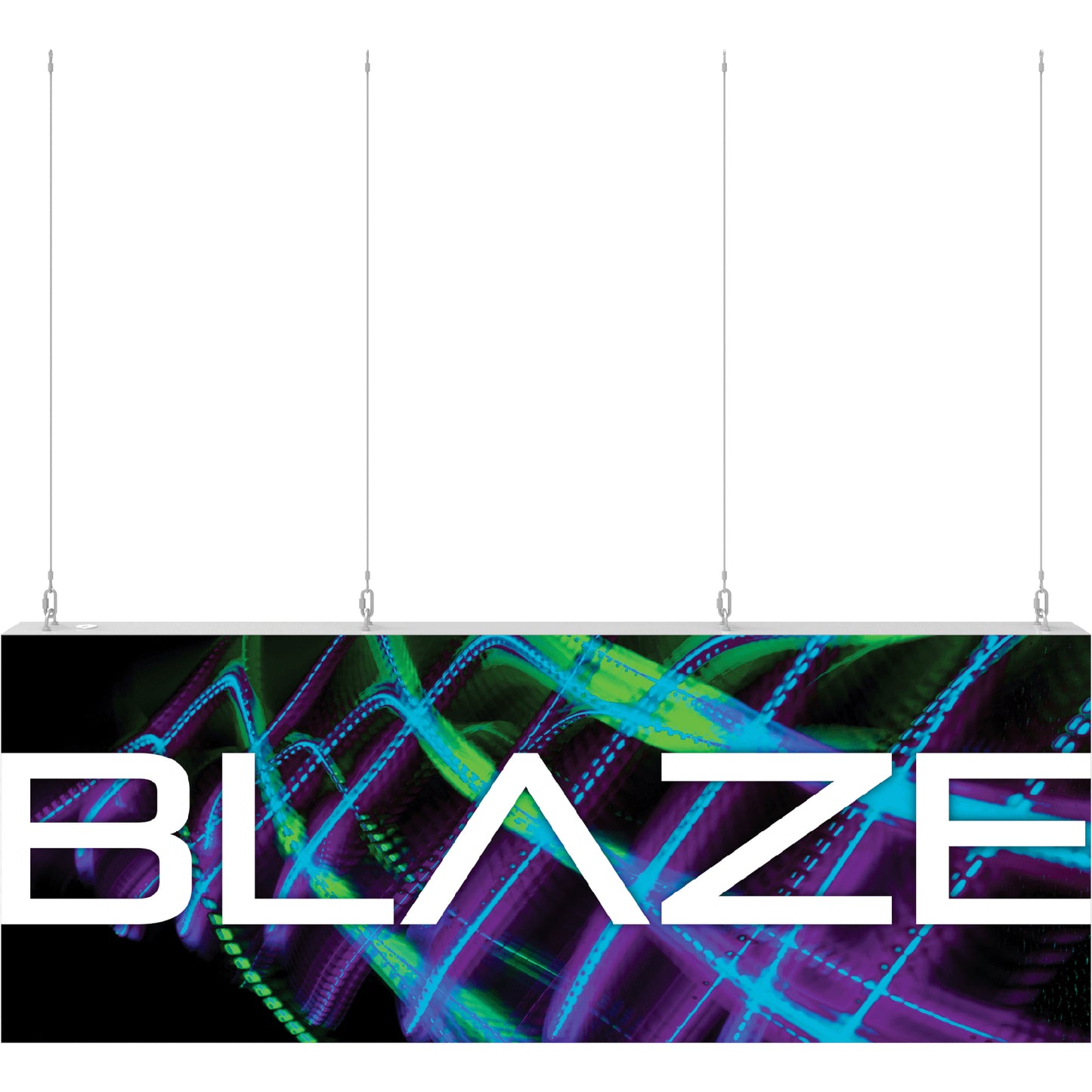Blaze™ Hanging Light Box · 8' × 3'