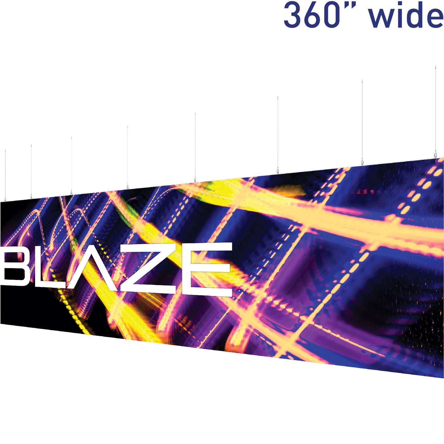 Blaze™ Hanging Light Box · 30' × 10'