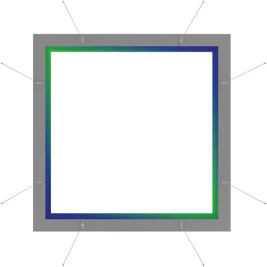 Blaze™ 3D Square Hanging Light Box · 8' × 2'
