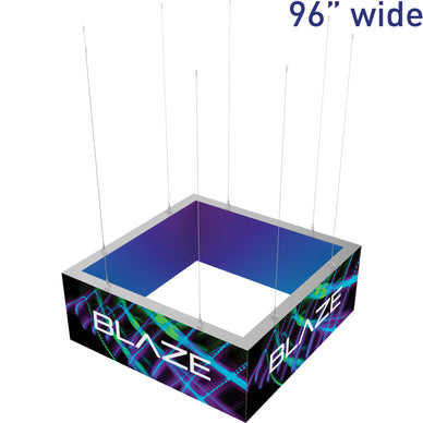 Blaze™ 3D Square Hanging Light Box · 8' × 3'