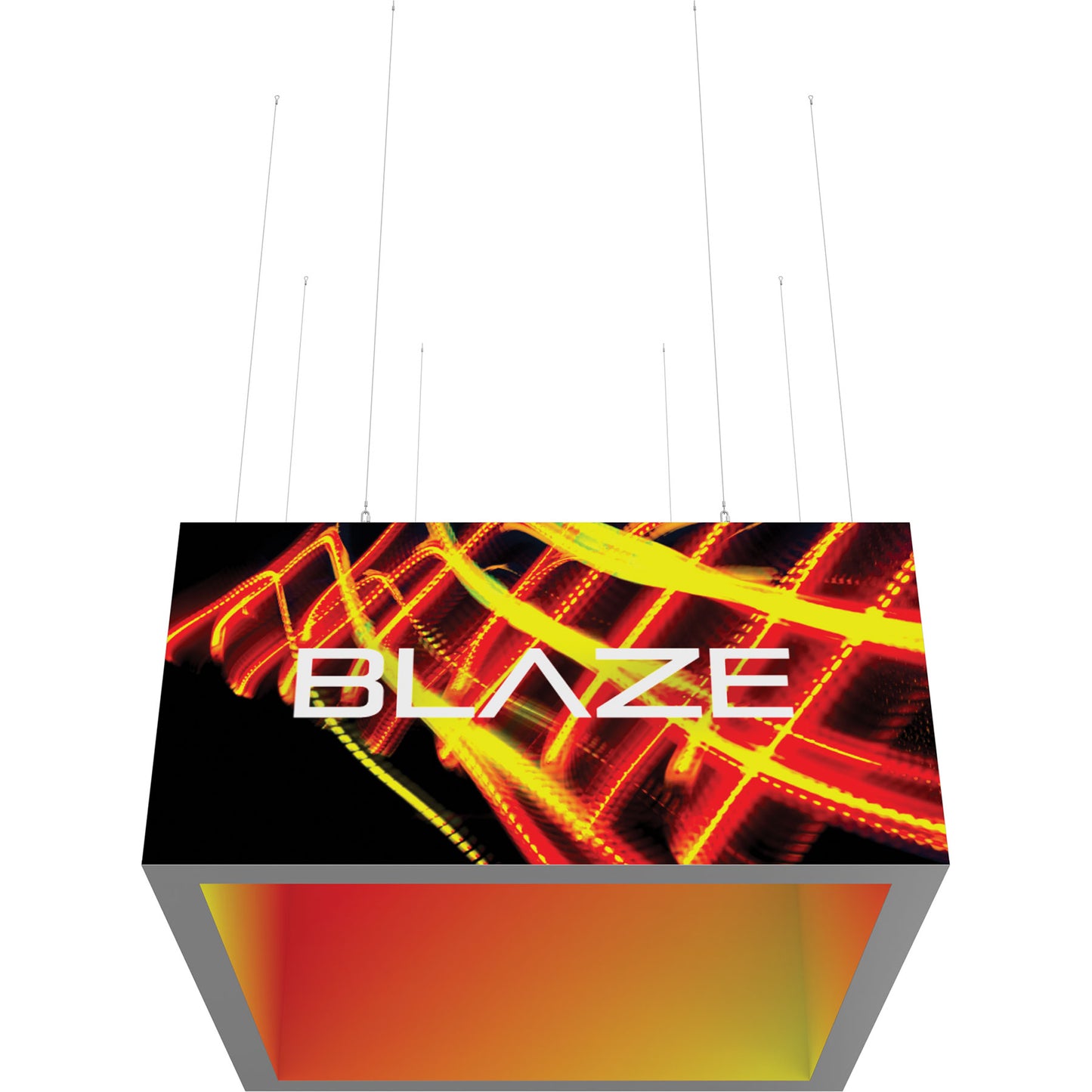 Blaze™ 3D Square Hanging Light Box · 8' × 4'