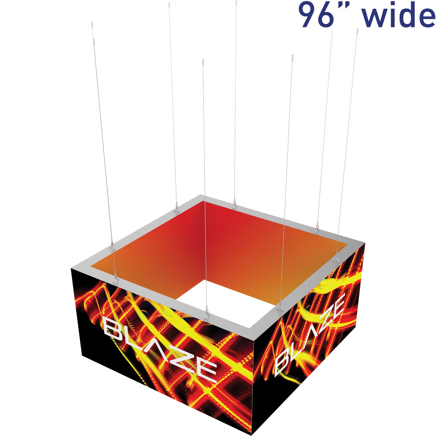 Blaze™ 3D Square Hanging Light Box · 8' × 4'