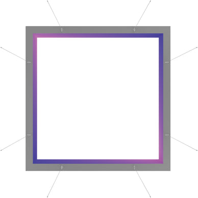 Blaze™ 3D Square Hanging Light Box · 10' × 2'