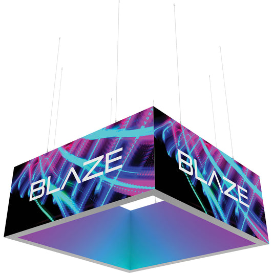 Blaze™ 3D Square Hanging Light Box · 10' × 4'