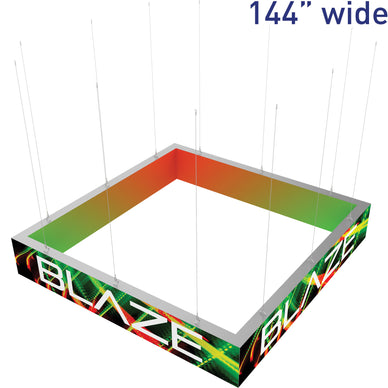 Blaze™ 3D Square Hanging Light Box · 12' × 2'