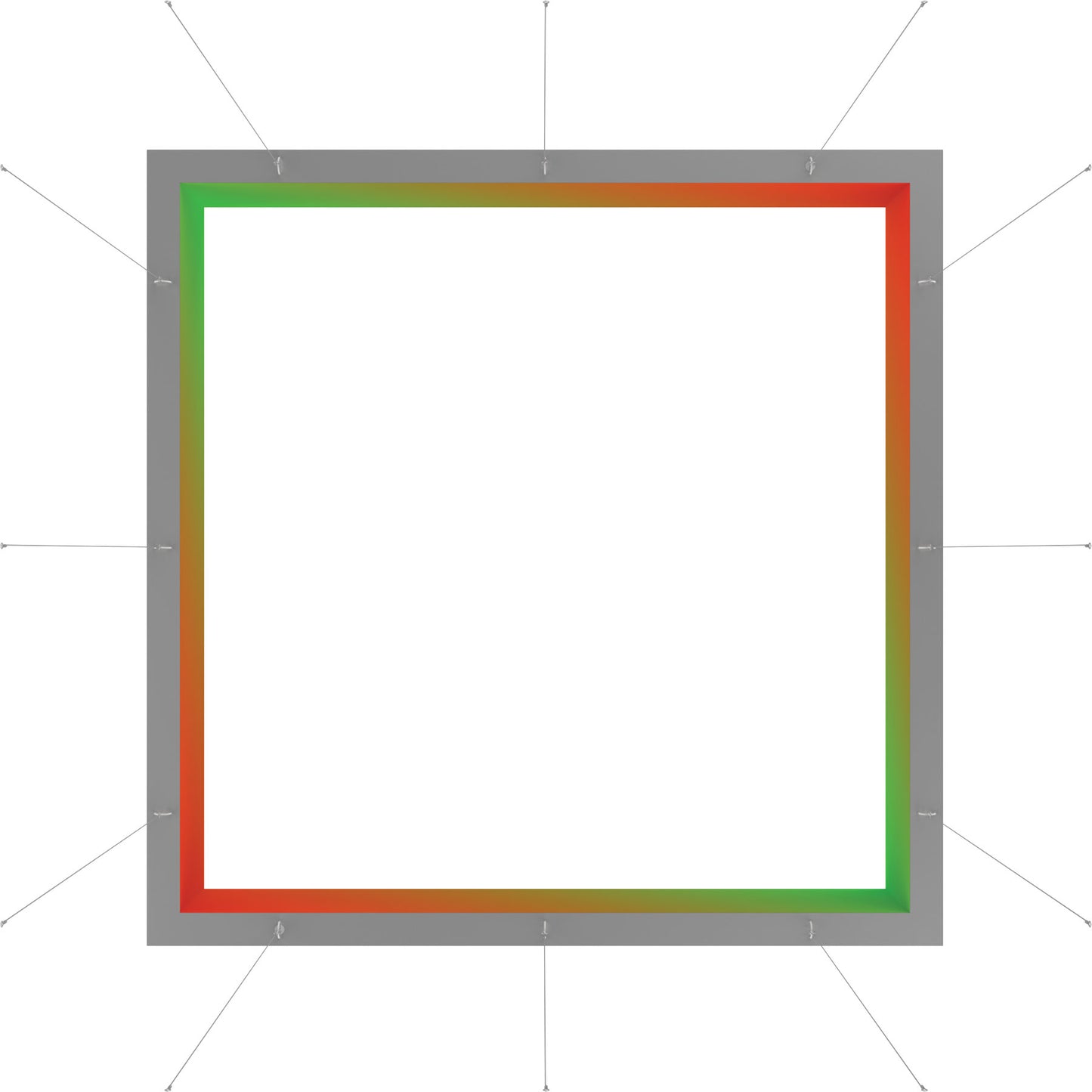 Blaze™ 3D Square Hanging Light Box · 12' × 2'