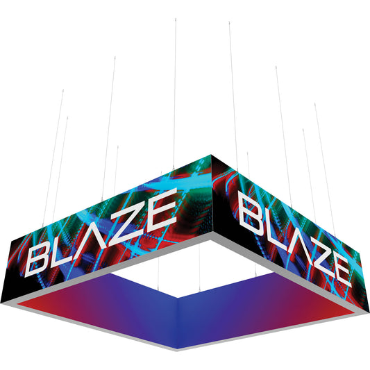 Blaze™ 3D Square Hanging Light Box · 12' × 3'