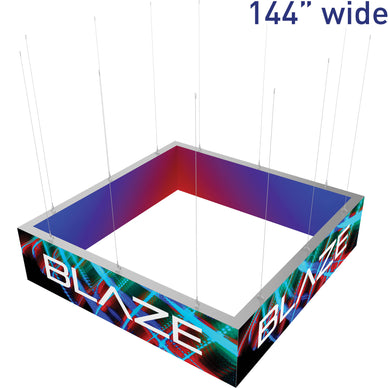 Blaze™ 3D Square Hanging Light Box · 12' × 3'
