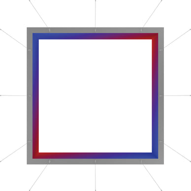 Blaze™ 3D Square Hanging Light Box · 12' × 3'