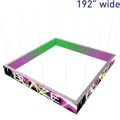 Blaze™ 3D Square Hanging Light Box · 16' × 2'