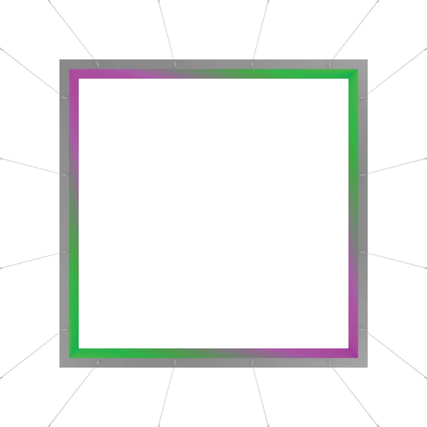 Blaze™ 3D Square Hanging Light Box · 16' × 2'