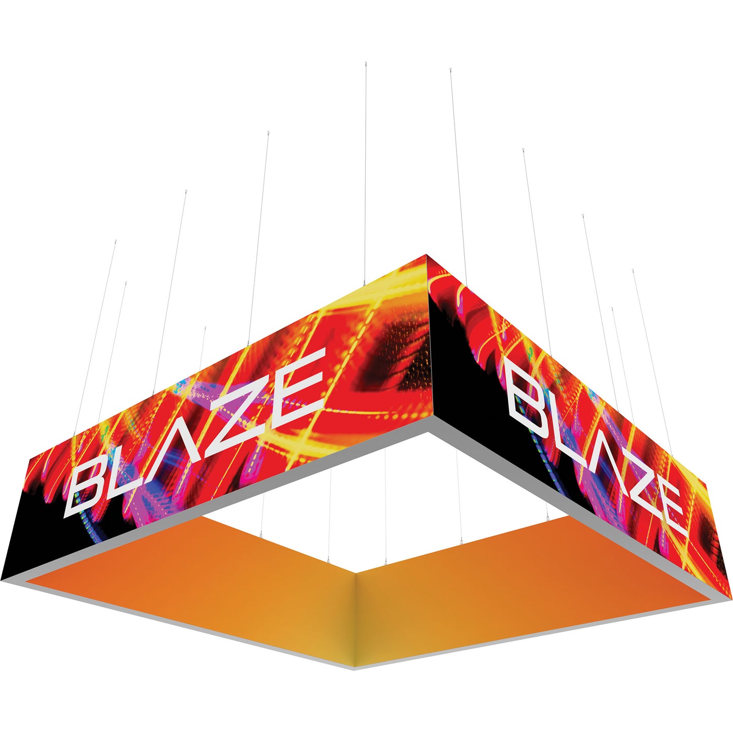 Blaze™ 3D Square Hanging Light Box · 16' × 4'