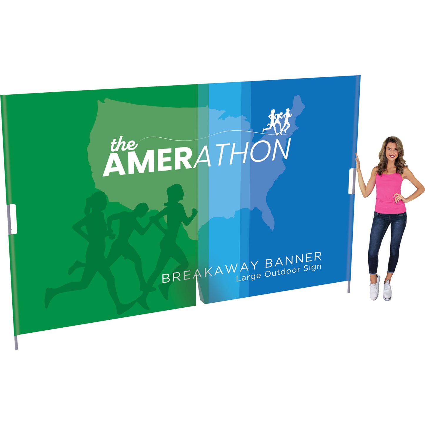 Breakaway™ Banner, Large · 144″w × 96″h
