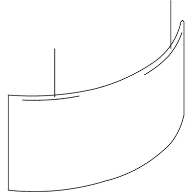 Formulate® Master Hanging Banner Sign · 10′ × 3′ Curved Panel