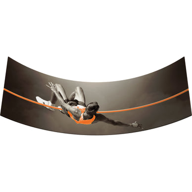 Formulate® Master Hanging Banner Sign · 10′ × 3′ Curved Panel