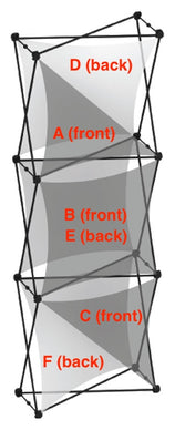 Replacement Graphics for Xclaim 2½′ Tower Display · Kit 04