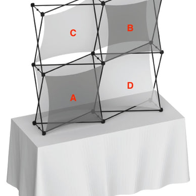 Replacement Graphics for Xclaim 5′ × 5′ Tabletop Display · Kit 01