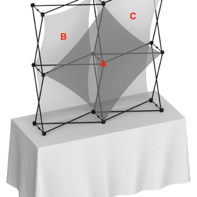 Replacement Graphics for Xclaim 5′ × 5′ Tabletop Display · Kit 02