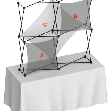 Replacement Graphics for Xclaim 5′ × 5′ Tabletop Display · Kit 03