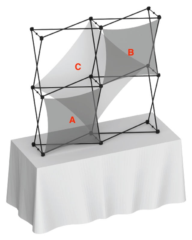 Replacement Graphics for Xclaim 5′ × 5′ Tabletop Display · Kit 03