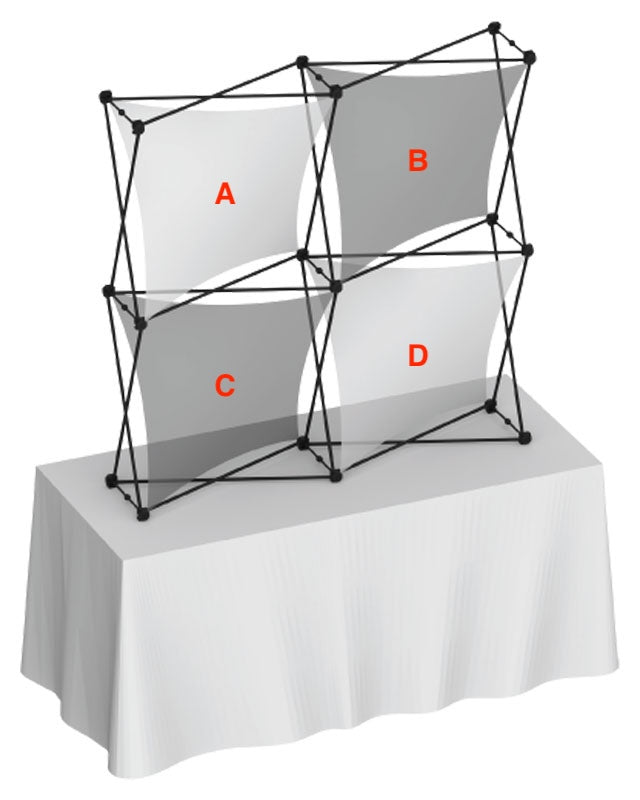 Replacement Graphics for Xclaim 5′ × 5′ Tabletop Display · Kit 04