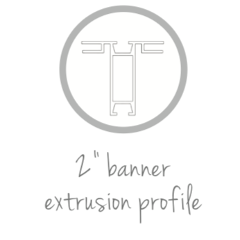 Vector Frame™ Display Stand · Rectangle, 3′ × 8′
