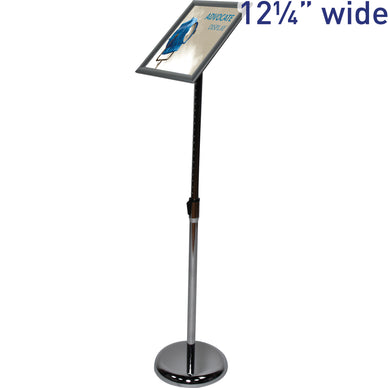 Advocate™ 8½″ × 11″ Poster Display Stand · Adjustable Height
