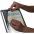Advocate™ 8½″ × 11″ Poster Display Stand · Adjustable Height