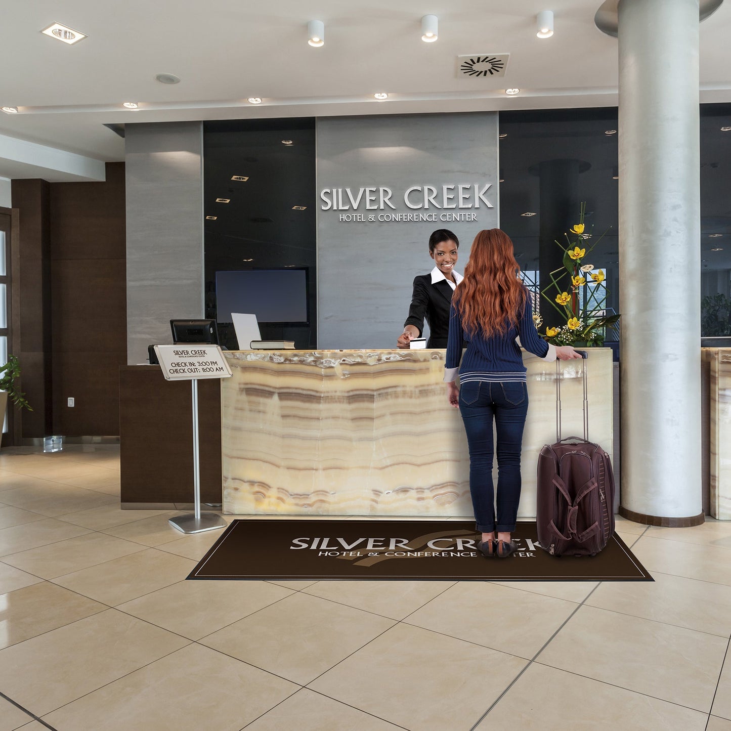 Custom Logo Commercial Carpet Mat · 4′ × 6′