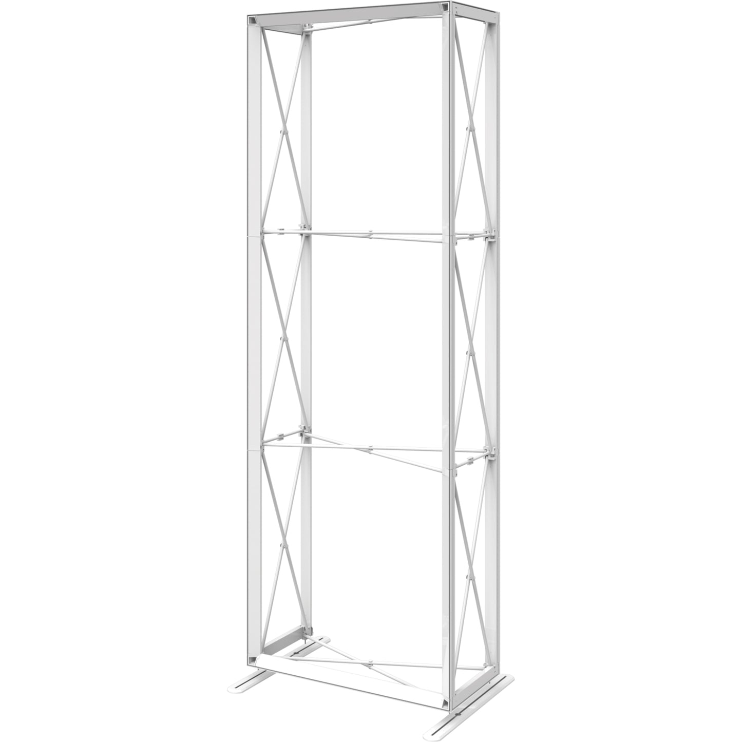Embrace™ Tension Fabric Display · 2½′ wide × 7½′ tall