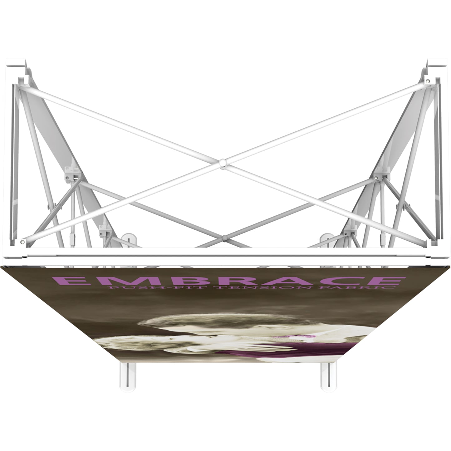 Embrace™ Tension Fabric Display · 2½′ wide × 7½′ tall