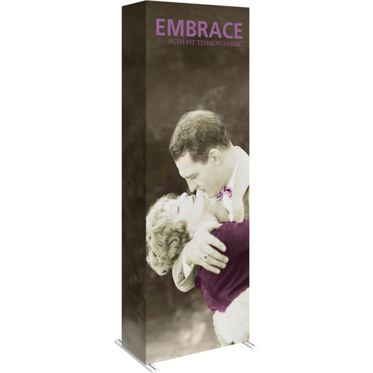 Embrace™ Tension Fabric Display · 2½′ wide × 7½′ tall