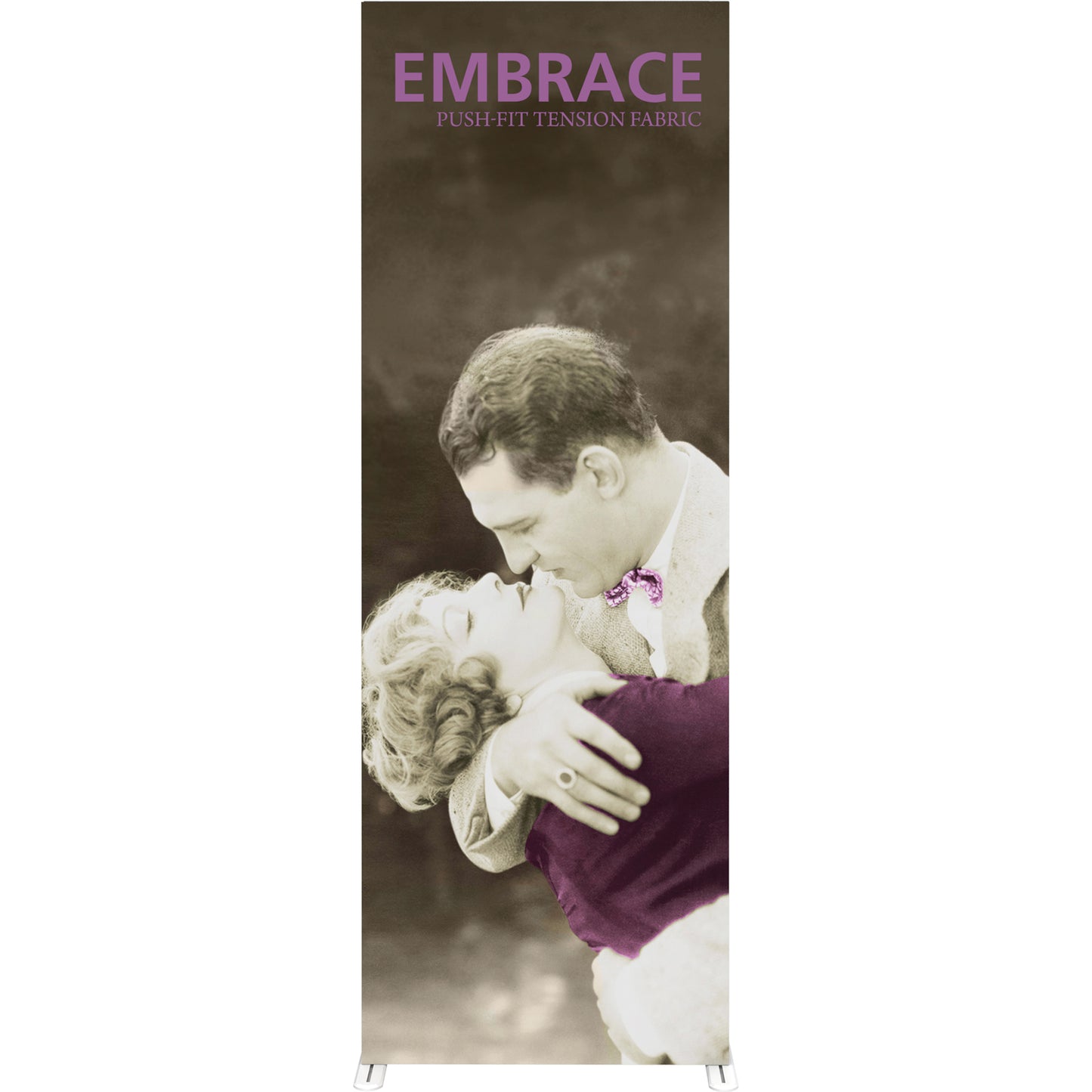 Embrace™ Tension Fabric Display · 2½′ wide × 7½′ tall