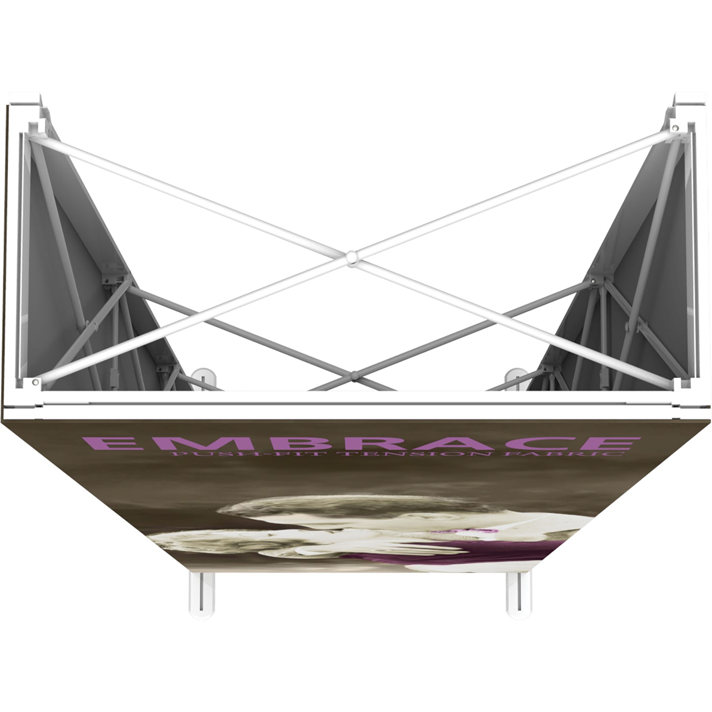 Embrace™ Tension Fabric Display · 2½′ wide × 7½′ tall