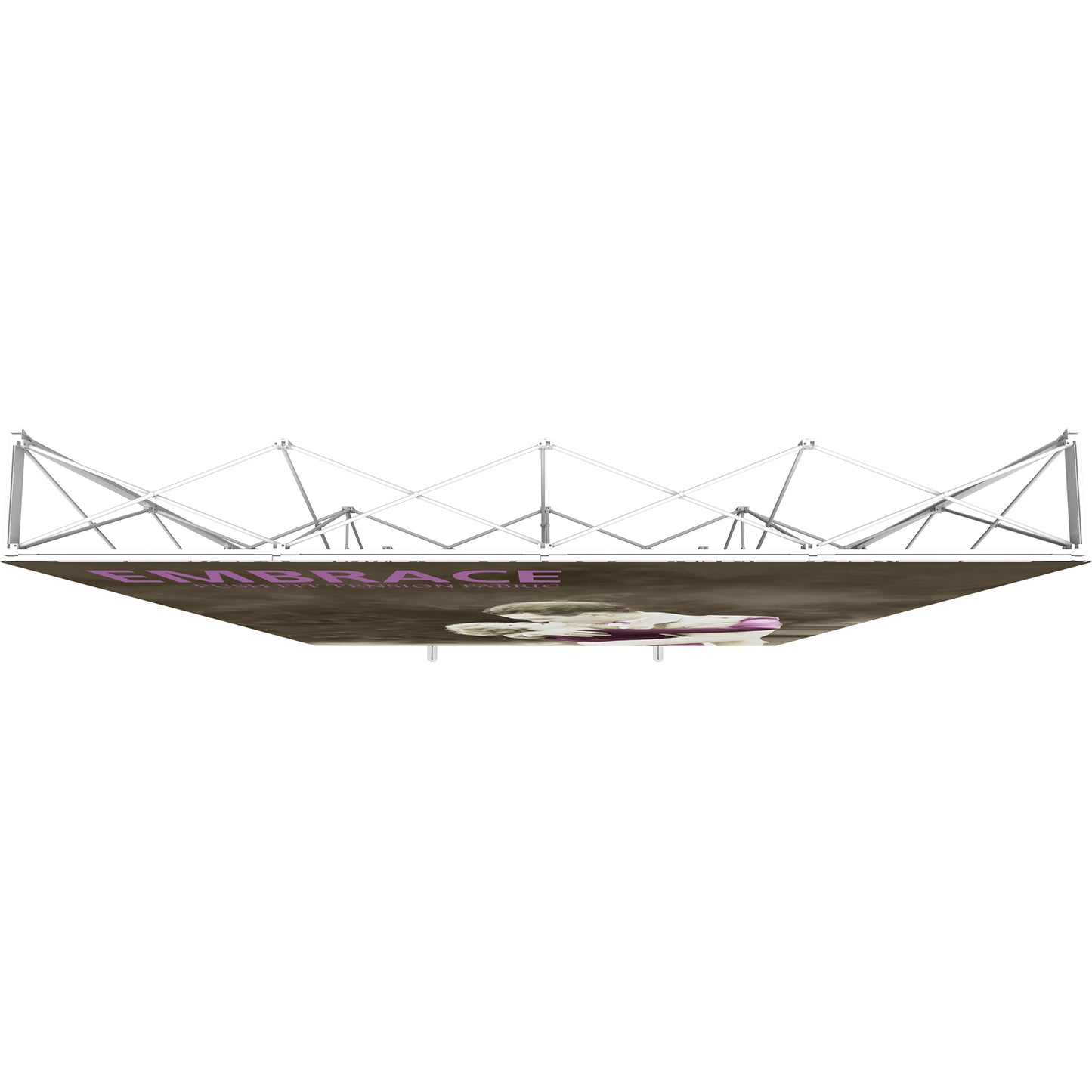 Embrace™ Tension Fabric Display · 10′ wide × 10′ tall