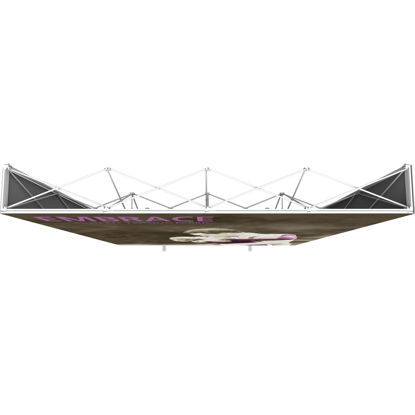 Embrace™ Tension Fabric Display · 10′ wide × 10′ tall