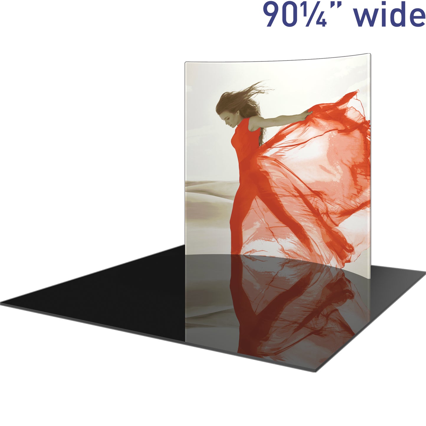 Formulate® Master Tradeshow Backdrop, Curved · 8′ wide, 7½′ tall