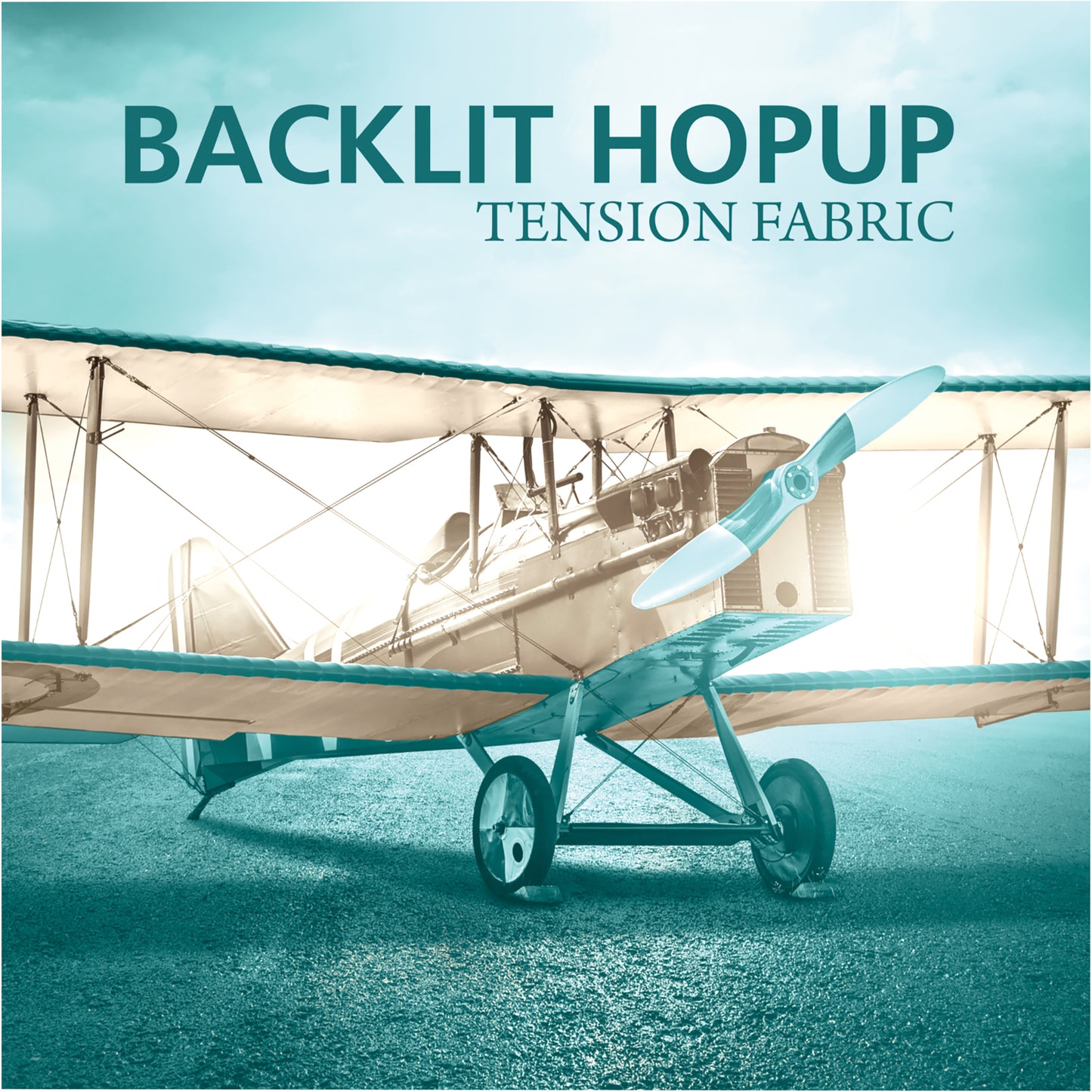 Hopup™ Tabletop Display, Straight · 5′w × 5′h (BACKLIT)
