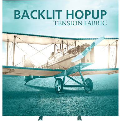 Hopup™ Pop-Up Display, Straight · 7½′w × 7½′h (BACKLIT)