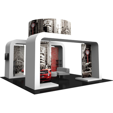 Hybrid Pro™ Island Exhibit, Display Kit 20 · 20′ × 20′