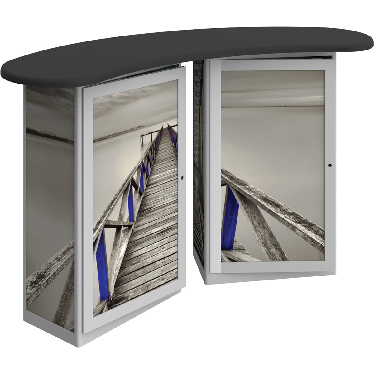 Linear™ Double Reception Counter – Epic Displays