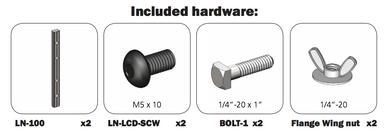 Extrusion Mounted Medium Monitor Bracket Kit