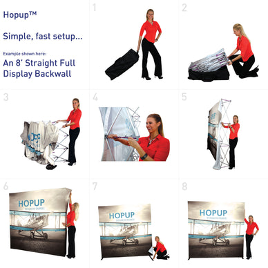 Hopup™ Pop-Up Display, Straight · 10′w × 7½′h + Kit·04