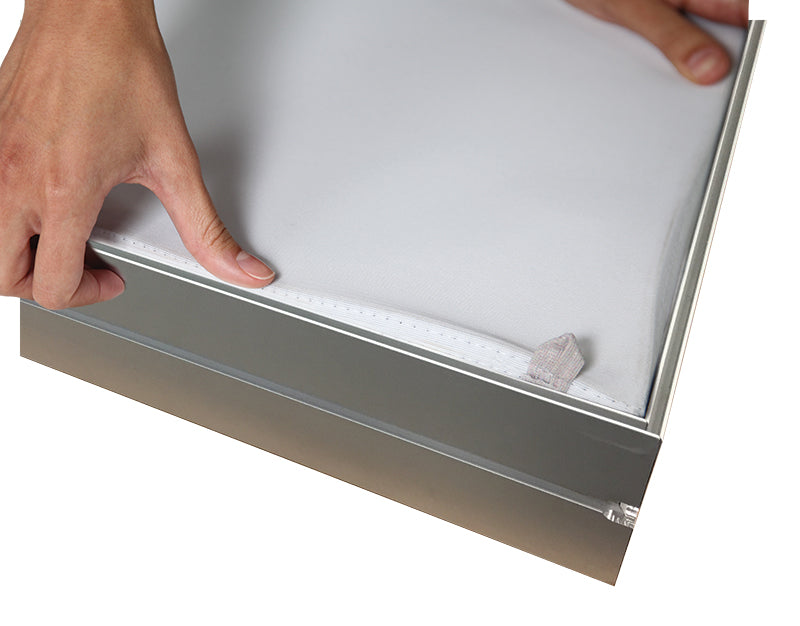 Vector Frame™ Monitor Kiosk · 48" wide (Double-Sided Mount)