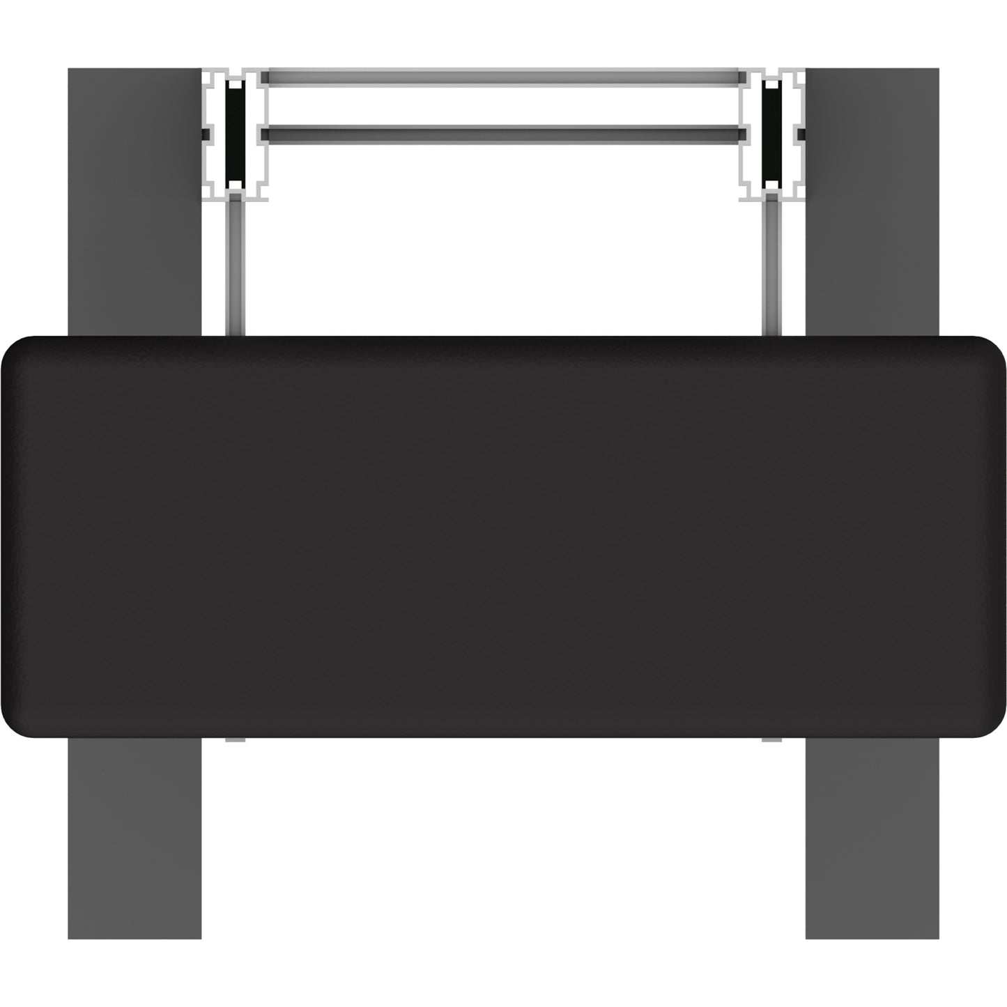 Top view of Freestanding 3-Shelf Display Unit.