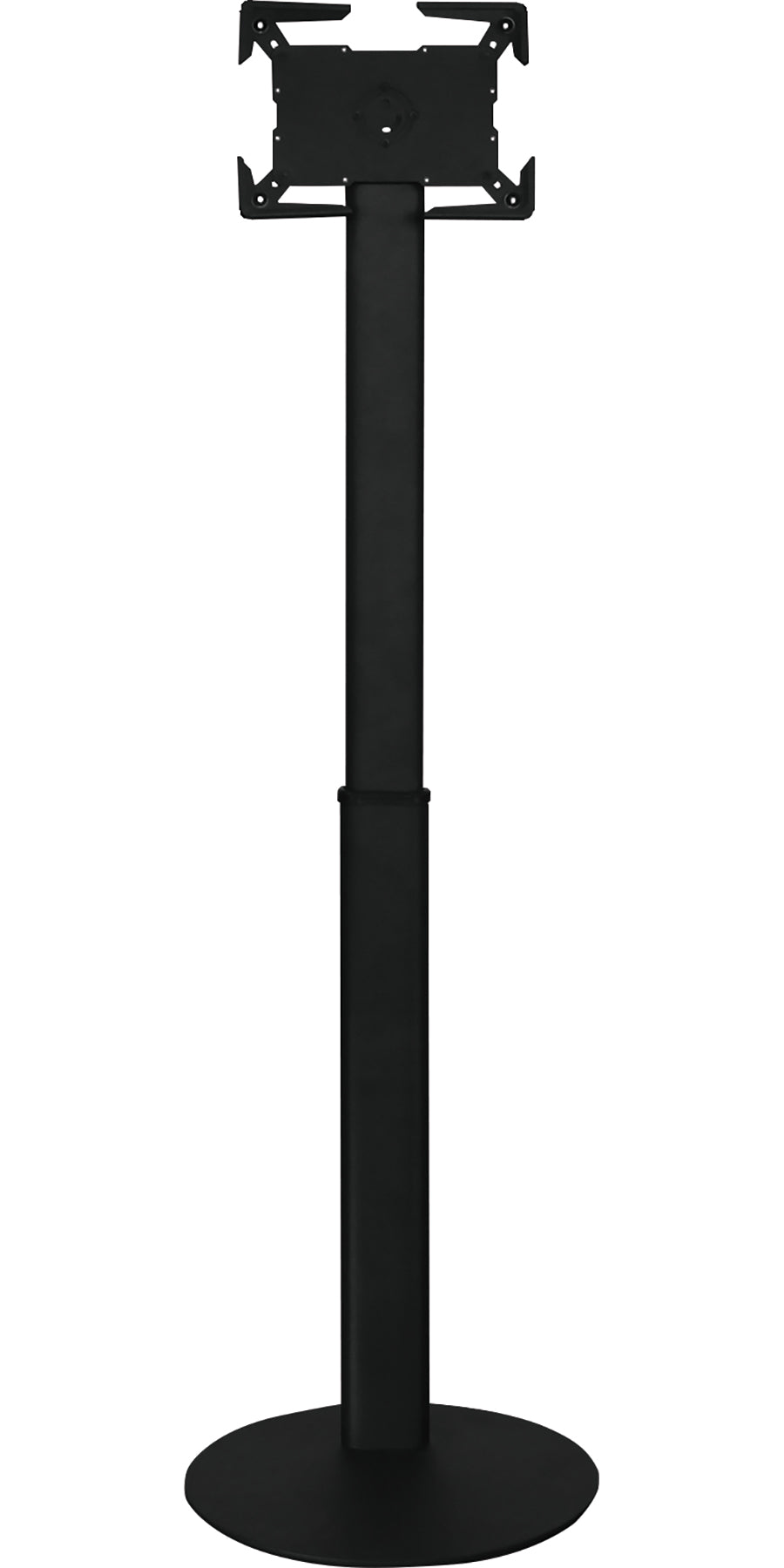 Assembled stand with tablet holder in landscape orientation, shown without tablet.